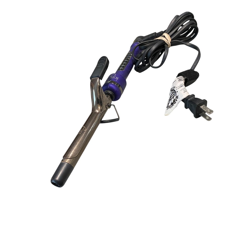 Ion Titanium Platinum 1 Inch Curling Iron Purple Digital Heat 450F Professional